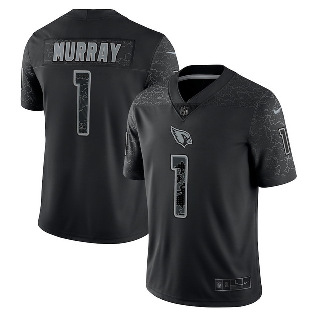 mens nike kyler murray black arizona cardinals reflective limited jersey